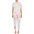 thumbnail image 4 of Secret Treasures Women's and Women's Plus Pajama Short Sleeve Top and Pants, 2 Piece, 4 of 5