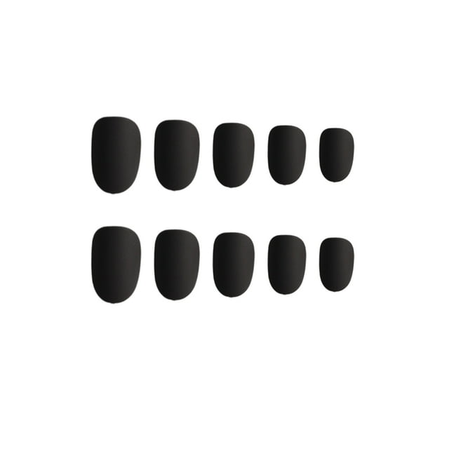 Soidarity 24X Matte Press on Nails Uñas acrílicas DIY para amantes de la manicura 1 negro mate Juegos de manicura 1 negro mate