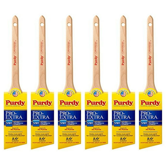 Genuine Purdy 6 Pack Pro-Extra Dale Angular 2" Paint Brushes 144080720-6PK