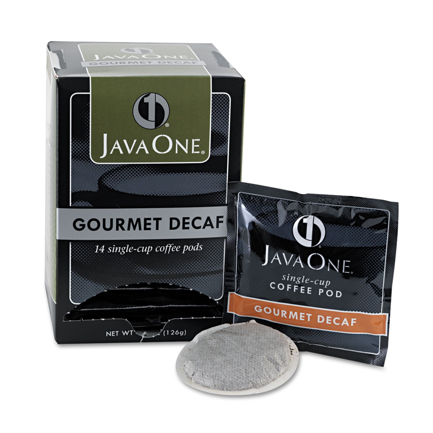 Java One, Gourmet Decaffeinated 14 Single Cup Coffee Pods, 4.4 oz, 6 Ct
