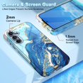 thumbnail image 4 of Casetego Marble Rugged Full Body Protective Cell Phone Case for Samsung Galaxy S23, Blue White, 4 of 8