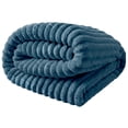 thumbnail image 2 of Plush Striped Nap Throw, Faux Throw Blanket, Cozy Throw Blanket, Throw Blanket for Couch, 40X28 Inch Thick Flannel Fleece Blanket Made with Magic Velvet Fabric for Warm Resting,, 2 of 5