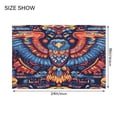thumbnail image 4 of Yayeee Bath Rugs for Bathroom Floor Set of 2 Non Slip Fluffy Soft Absorbent Mat, Blue Abstract Eagle, 4 of 7