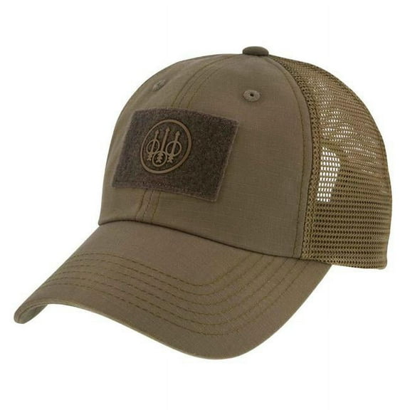 Beretta USA BERBC100016600861 Tac Patch Trident Hat, British Khaki - One Size Fits Most