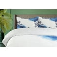 thumbnail image 4 of Ambesonne Ocean Duvet Cover Sets, Sealife Sea Shells Sand, 2-Queen, Navy Blue and White, 4 of 7