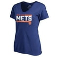 thumbnail image 2 of Women's Royal New York Mets Onside Stripe V-Neck T-Shirt, 2 of 3