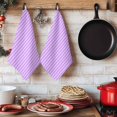 thumbnail image 6 of Purple Pink Kitchen Towels Set of 2, Geometric Vertical Striped Solid Rainbow Absorbent Dish Towels for Kitchen, Microfiber Hand Towel, Quick Drying Tea Towel for Cleaning Decorative Dishcloths, 6 of 7
