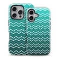 thumbnail image 2 of DesignSkinz Scratch-Resistant Hard Slim Case Compatible with iPhone 12 Mini (Compatible with MagSafe) - Teal Gradient Layered Chevron, 2 of 9