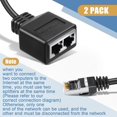 thumbnail image 2 of 2 Pcs RJ45 Adaptateur de Réseau Ethernet Adaptateur de Répartiteur Ethernet Extension Double Répartiteur de Réseau S'Adapte Cat5 Cat5e Cat6 Connecteur Adaptateur LAN Cat7 Beerrich, 2 of 5