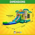 thumbnail image 2 of Pogo Bounce House Water Slide and Splash Pool with Blower, Tropical Jungle Kids Inflatable Jumper, 2 of 8