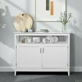 thumbnail image 2 of Costway Modern Kitchen Storage Cabinet Buffet Server Table 36" Sideboard Dining Wood White, 2 of 7