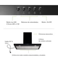 thumbnail image 4 of Campana de Cocina Extractora de Pared AVERA CEV90BN Acero Inoxidable 90 Cm Negra, 4 of 10