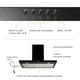 thumbnail image 4 of Campana de Cocina Extractora de Pared AVERA CEV90BN Acero Inoxidable 90 Cm Negra, 4 of 10