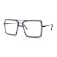 thumbnail image 6 of Rhinestone Jewel Rectangle Metal Rim Chic Blue Light Filtering Computer Eyeglasses Black Clear Stone, 6 of 8