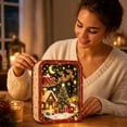 thumbnail image 6 of Eagokdc Christmas Diamond Art Kits for Adults Wooden House Shaped Pearl Art, Home Decor Art Craft Kit Upgraded Beads Craft for Holiday Family Activity, 6 of 6