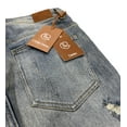 thumbnail image 4 of Crysp Denim Men's Biker Moto Distressed Ripped Skinny Fit Sand Washed Jeans (30, Sand Wash), 4 of 4