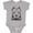 AC-Heather Grey, variant on Pitbull Sketch Portrait with Dog Breed Name Boys or Girls Baby Bodysuit