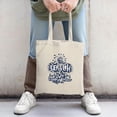 thumbnail image 2 of Stylish Canvas Tote Bag with in blue & white adorned with sun floral patterns perfect for any occasion, 2 of 4
