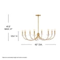 thumbnail image 4 of 48288DA Hinkley Lighting Aliso - 40W 8 LED Large Chandelier-10.5 Inch Tall and 42 Inch Wide, 4 of 7