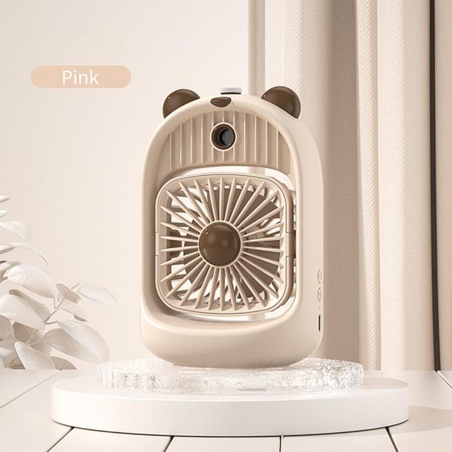 Feltree Mini USB Desktop Air Cooler and Humidifier with 4 Speeds, Portable Evaporative Cooler for Office Home and Student Use, Built-In Battery, Quiet Operation