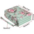 thumbnail image 3 of Zippered Pencil Case-Canvas 72 Slots Handy Pencil Holders with Printing Pattern for Prismacolor Watercolor Pencils, Crayola Colored Pencils, Marco Pencils Rose, 3 of 7