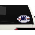 thumbnail image 2 of Flag of Missouri / American Flag Oval 3M Vinyl Bumper Sticker Decal | Navy & Gold Springfield, MO Sticker Vinyl Decal, 2 of 3
