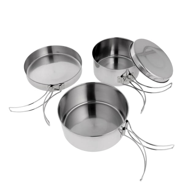 Vajilla Plegable Cola de acero Inoxidable 4 Piezas Utensilios de cocina al aire libre