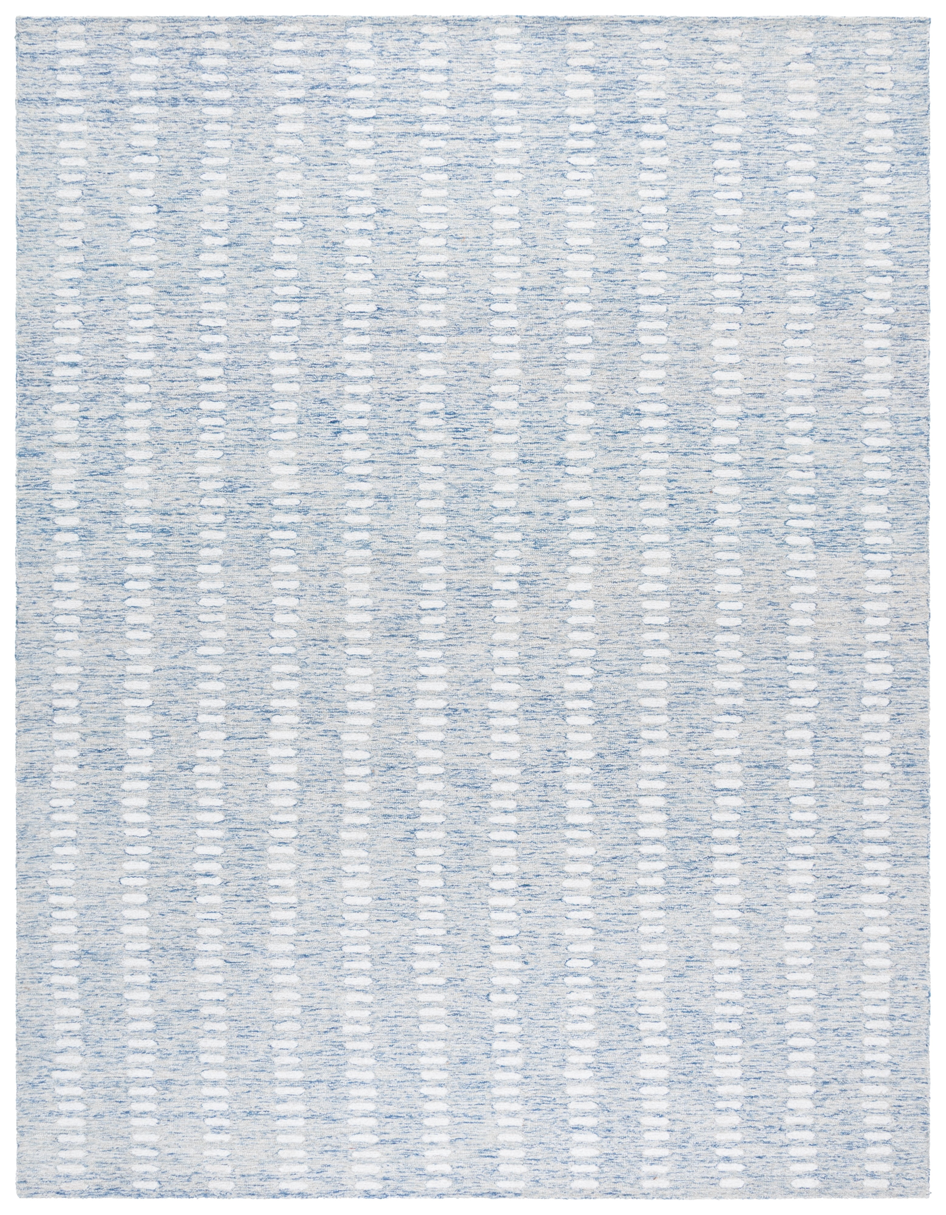 SAFAVIEH Abstract Madrid Striped Geometric Area Rug, Blue/Ivory, 8' x 10'