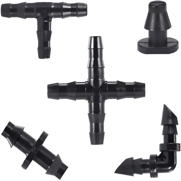 LAMIRO Automatic Garden Irrigation System with 1/4 Inch Pipe Connectors,Perfect for Greenhouses,Orchards,and Lawns