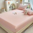 100 Cotton Pink Fitted Sheet Dust Protector Cover Universal Mattress