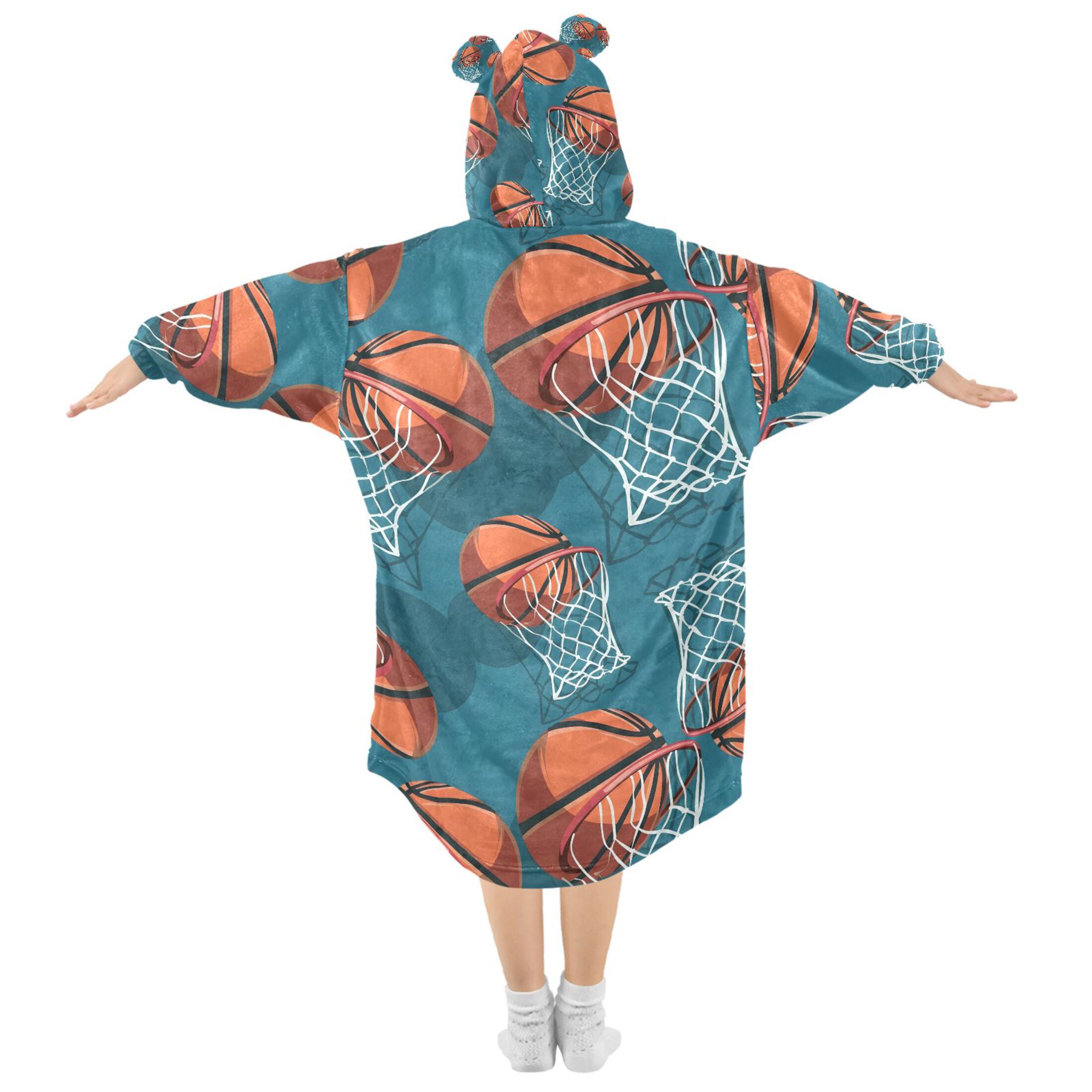joogoo Blanket Hoodie for Basketball-a1 Oversize Sweatshirt 3-14 YR L