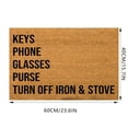 thumbnail image 3 of Velvet Printed Carpet for Front Door Entrance Absorbent Bathroom Mat with English Design Overlay, 3 of 6