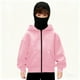 thumbnail image 1 of Chaqueta deportiva de invierno de color liso para niños, de manga larga, con capucha, informal, con cremallera y bolsillos, de poliéster, 1 of 5
