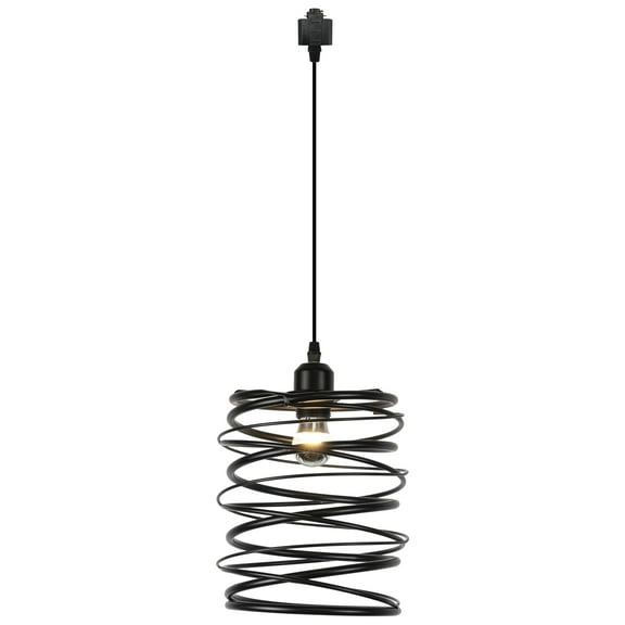 Kiven Anti Glare H-Type Track Lighting Pendants with Iron Lampshade, 1-Light h Track Pendant Lights, Industrial H Track Light Pedant for Kitchen Restaurant Hallway