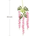 thumbnail image 4 of Sinhoon 6 Pack 3.75 Feet/Piece Artificial Fake Wisteria Vine Ratta Hanging Garland Silk Flowers String Home Party Wedding Decor (Pink), 4 of 7