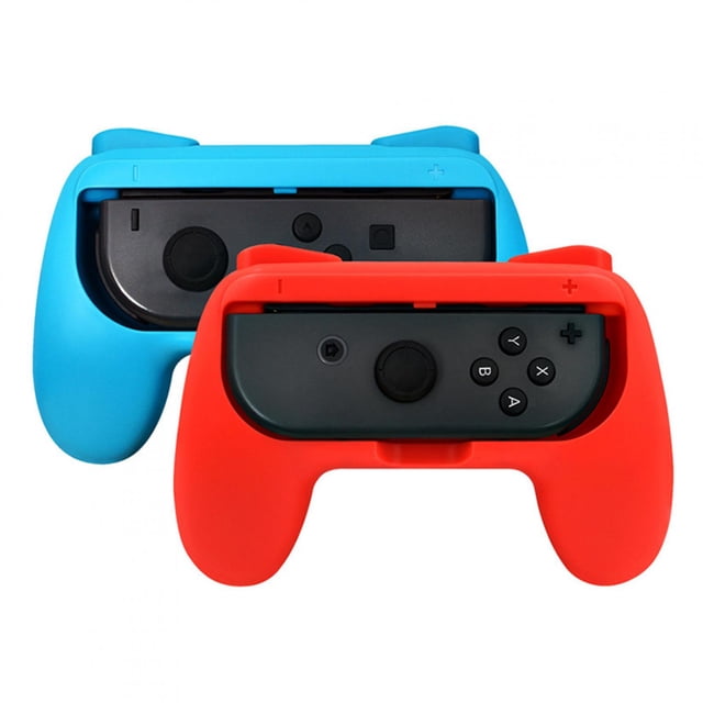 Gamepad Protective Cover Perfectly Shaped Grip Durable Extend Gaming Time Games Controller Shell Office For Home NS Switch Switch Red + Blue 2pcs
