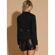 thumbnail image 4 of Chaqueta Peplum Steampunk para Mujer Chaqueta Informal con Solapa y Doble Botonadura Blazer para oficina Negro L, 4 of 6