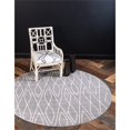 thumbnail image 2 of Unique Loom 3123826 8 x 8 Pieds Géométrique Fez Tapis Rond & 44; Gris, 2 of 2