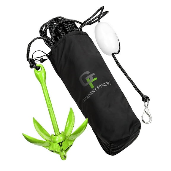 Gradient Fitness 3.5 Lb Marine Anchor Folding Anchor, Grapnel Anchor Kit