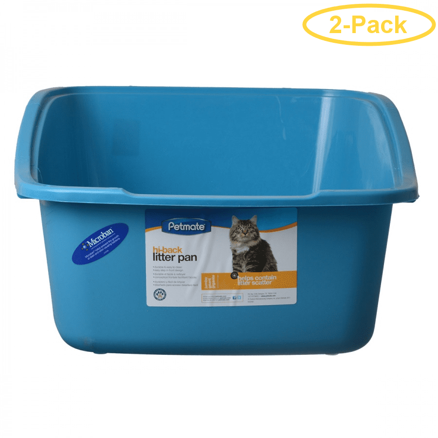 Petmate HiBack Litter Pan Jumbo 1 Pack (Assorted Colors) Pack of