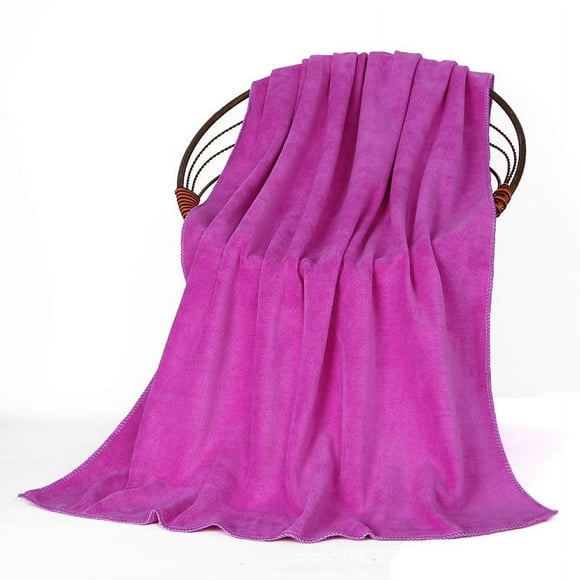 Zhuge 6 toallas de mano para baño, fibra ultrafina, multiusos: baño, fitness, ducha, deportes, toalla, se adaptan a diversas situaciones sin esfuerzo. 180 x 100 cm (violeta medio).