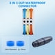 thumbnail image 4 of MELIFE 5PCS IP68 Caja de conexiones a prueba de agua Conector de cable eléctrico de 3 vías para exteriores Conectores de cable de palanca reemplazables para instalación rápida sin tornillos AWG 28-12, 4 of 8