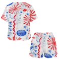 thumbnail image 3 of 4th of July 2 Pack Women’s Pajama Set Print Sleepwear And Shorts Y2k Loungewear Sets S-5XL, 3 of 7