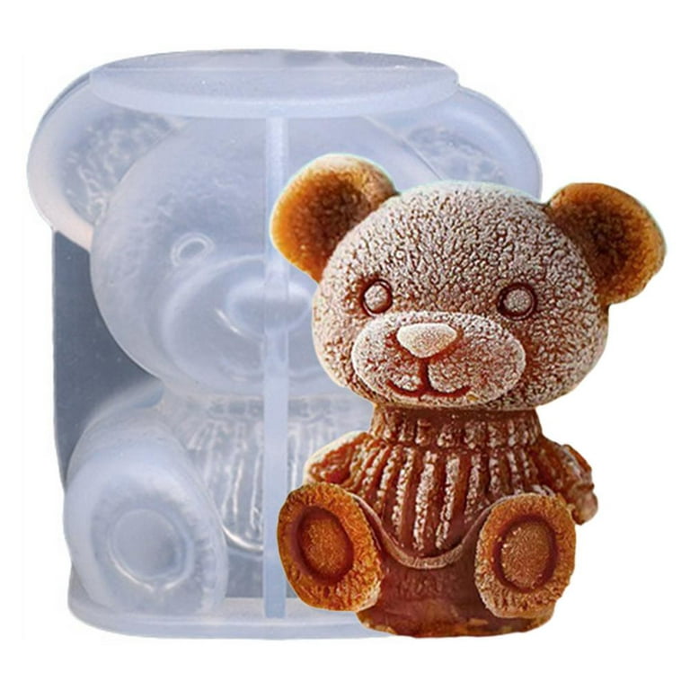 Yungwalm Bear Ice Mold Silicone Bear Shaped Ice Cube Mold Easy Pull Out Ice  Cube Mold In Novelty Bear Shape for Freezer Whiskey Ice Ball Party Supply  sensible 