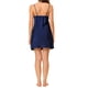 thumbnail image 3 of INSPIRE CHIC Vestidos de salón para mujeres, camisones de satén, vestido de noche con cuello en V, tirantes de espagueti, pijamas, vestido de noche XL azul, 3 of 6