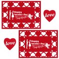 thumbnail image 4 of 4pcs/ Set Valentine's Day Placemats Tabletop Coasters Party Tableware Mats, 4 of 7