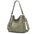 thumbnail image 6 of Montana West Hobo Bags for Women Top Handle Satchel Shoulder Purse Bucket Handbag, A-Green, 6 of 7