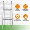 thumbnail image 4 of SereneLife Trampoline Ladder, Weather Resistant Galvanized Steel, Extra-Wide Footsteps, 4 of 6