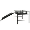 thumbnail image 4 of Topcobe Metal Bunk Beds, Loft Beds for Kids, Platform Bed Frame with Ladder, Guardrails and Slide, No Box Spring Needed, Black, 4 of 6