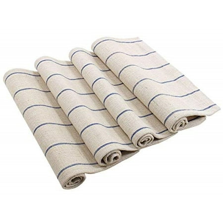 Dining Tables Decoration storeindya Diwali Gift Decoration Placemats Kitchen Dining Table Set of 4 Tablemats Hand Woven Jute Blue Stripes Kitchen Dining Decor Accessories ()